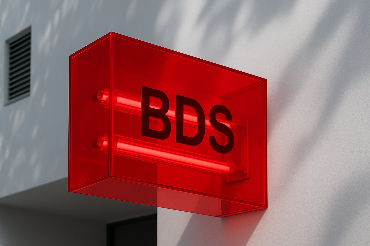 BDS Letters red lightbox signage